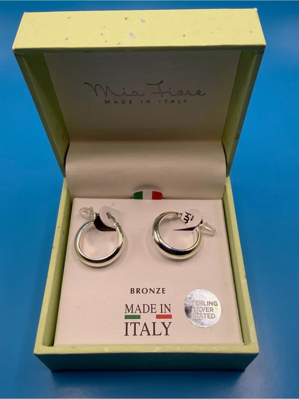 Mia Fiore Men’s Sterling Silver-Plated Hoop Earrings - Silver